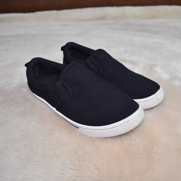 Cat & Jack Black Slip on Slide on Canvas Casual Sneakers Size 13 - Picture 1 of 9